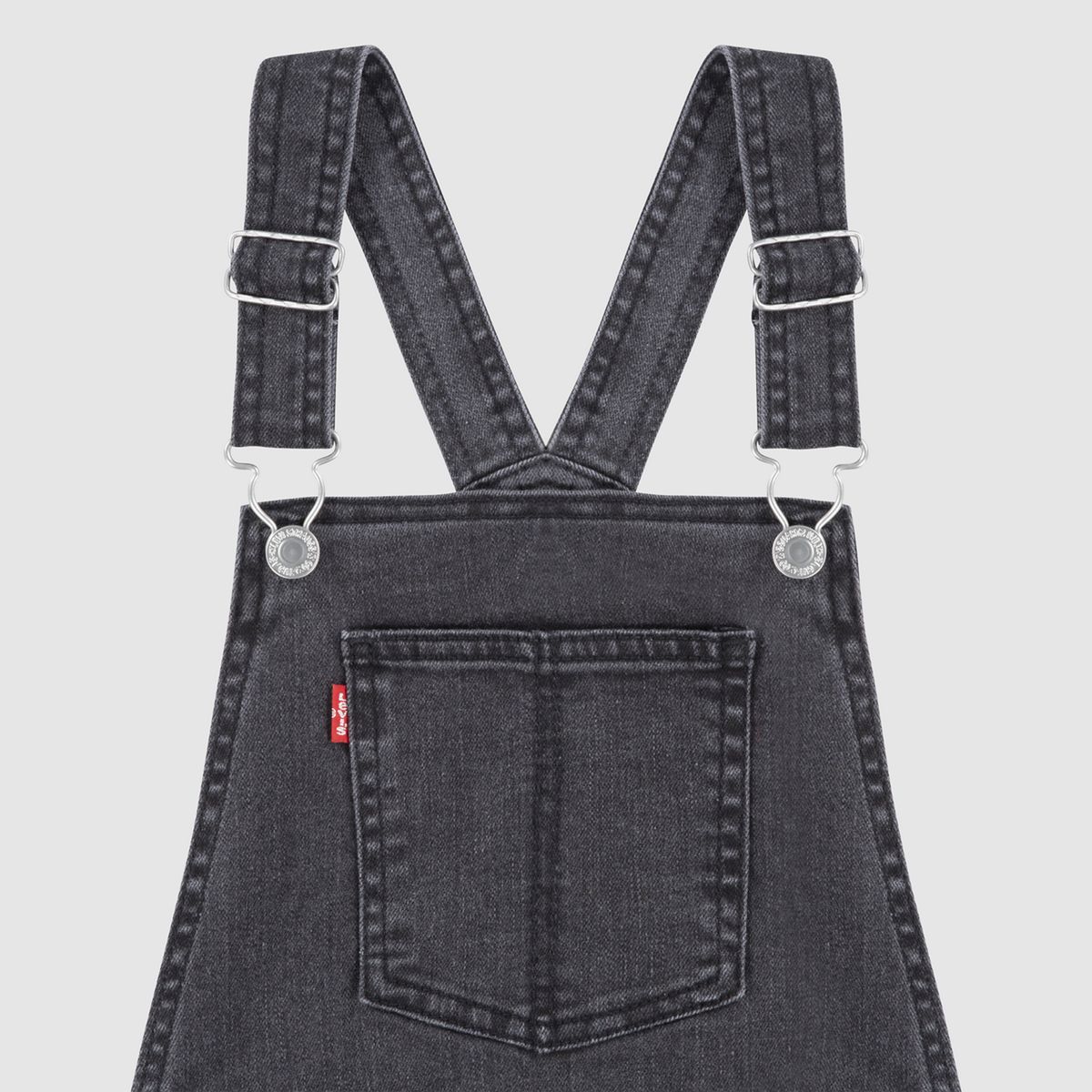 Little Girls 4-6x Girlfriend Overalls — Skyler - Dark Wash