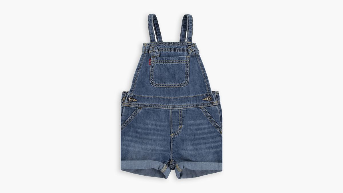 Knot Strap Shortall Toddler Girls 2T-4T — Day Off - Light Wash