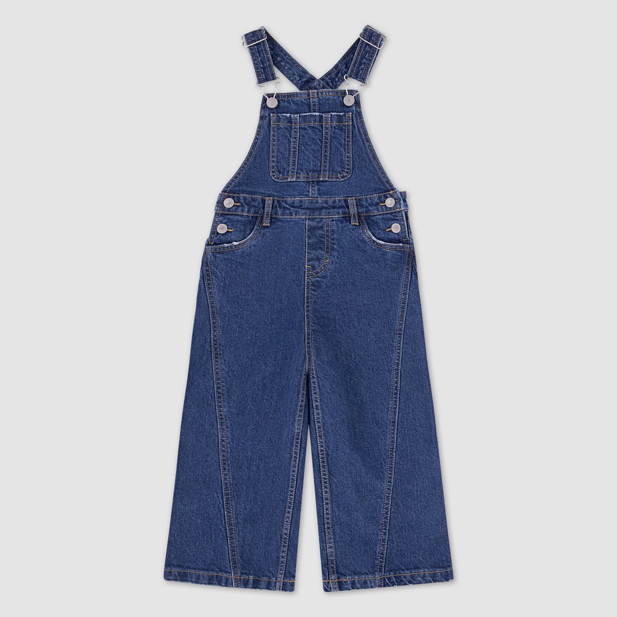 Oversized Denim Overalls Big Girls 7-16 — Rushmore - Blue