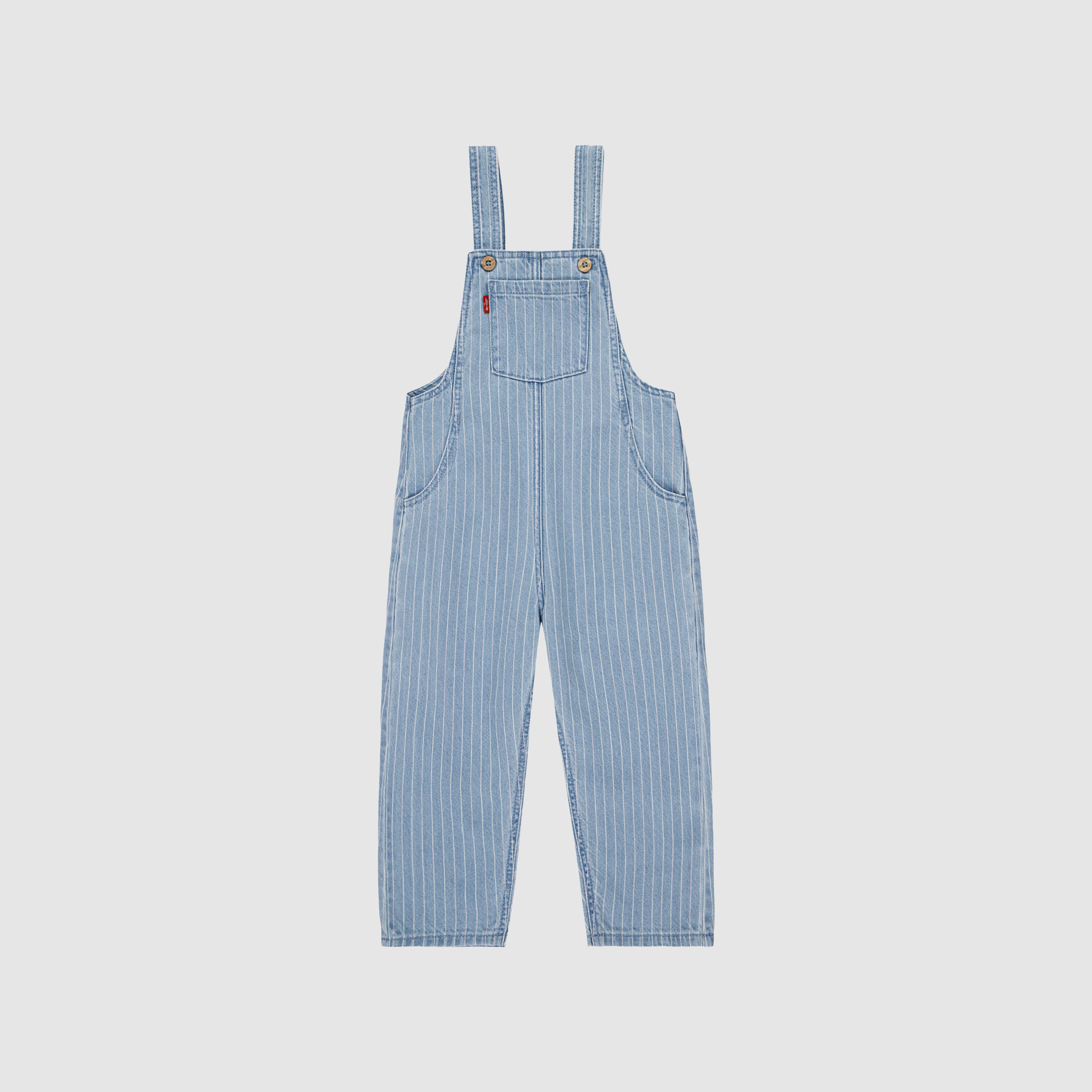 Denim Rainbow Stripe Overalls Toddler 2T-4T 4