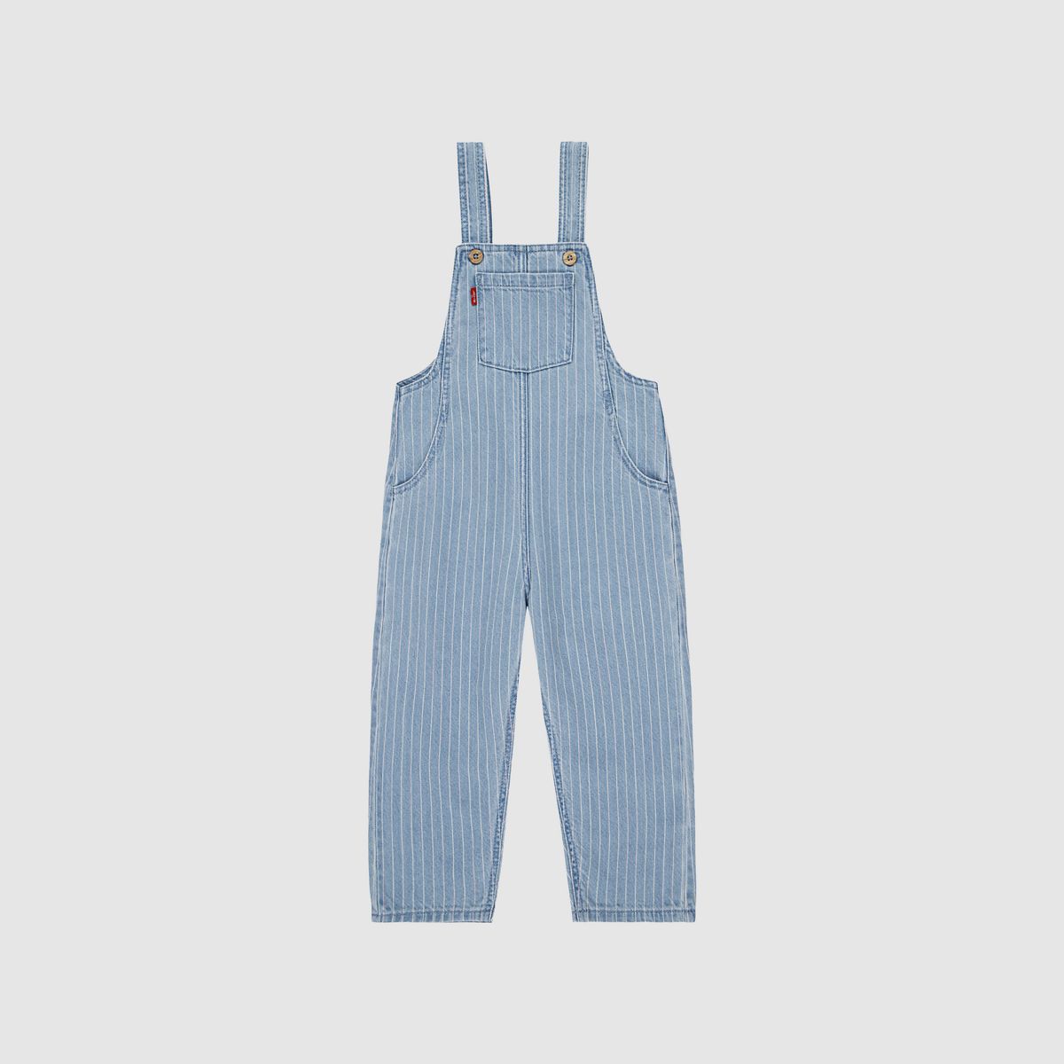 Denim Rainbow Stripe Overalls Toddler 2T-4T — Ever Afternoon - Light Wash