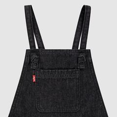 Knot Strap Shortalls Little Girls 4-6 — Steady Rock - Dark Wash 3