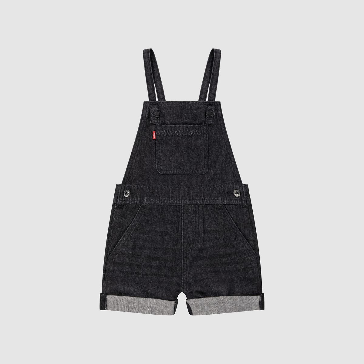 Knot Strap Shortalls Little Girls 4-6 — Steady Rock - Dark Wash