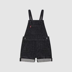Knot Strap Shortalls Little Girls 4-6 — Steady Rock - Dark Wash 1