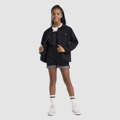 Knot Strap Shortall Big Girls 7-16 — Steady Rock - Dark Wash 4