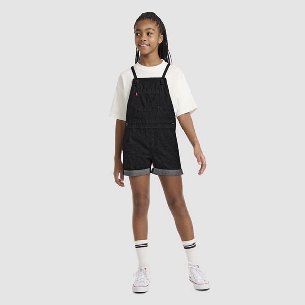 Knot Strap Shortall Big Girls 7-16 — Steady Rock - Dark Wash