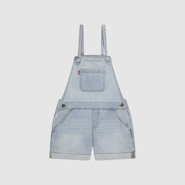 Knot Strap Shortall Big Girls 7-16 — Day Off - Light Wash