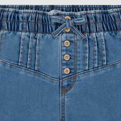 Pull-On Pintuck Dobby Big Girls 7-16 — Dance Around - Medium Wash 3