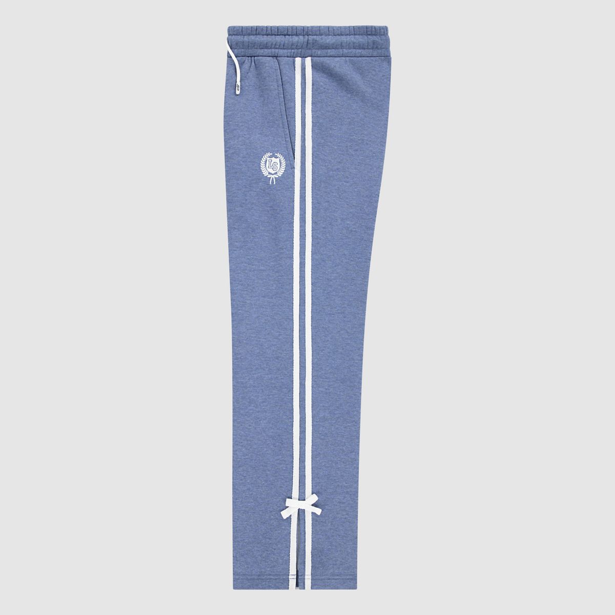 Wide Leg Knit Pants Big Girls 7-16 — Bijou Blue Heather - Blue