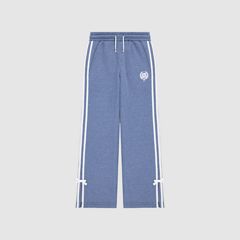 Wide Leg Knit Pants Big Girls 7-16 — Bijou Blue Heather - Blue 5