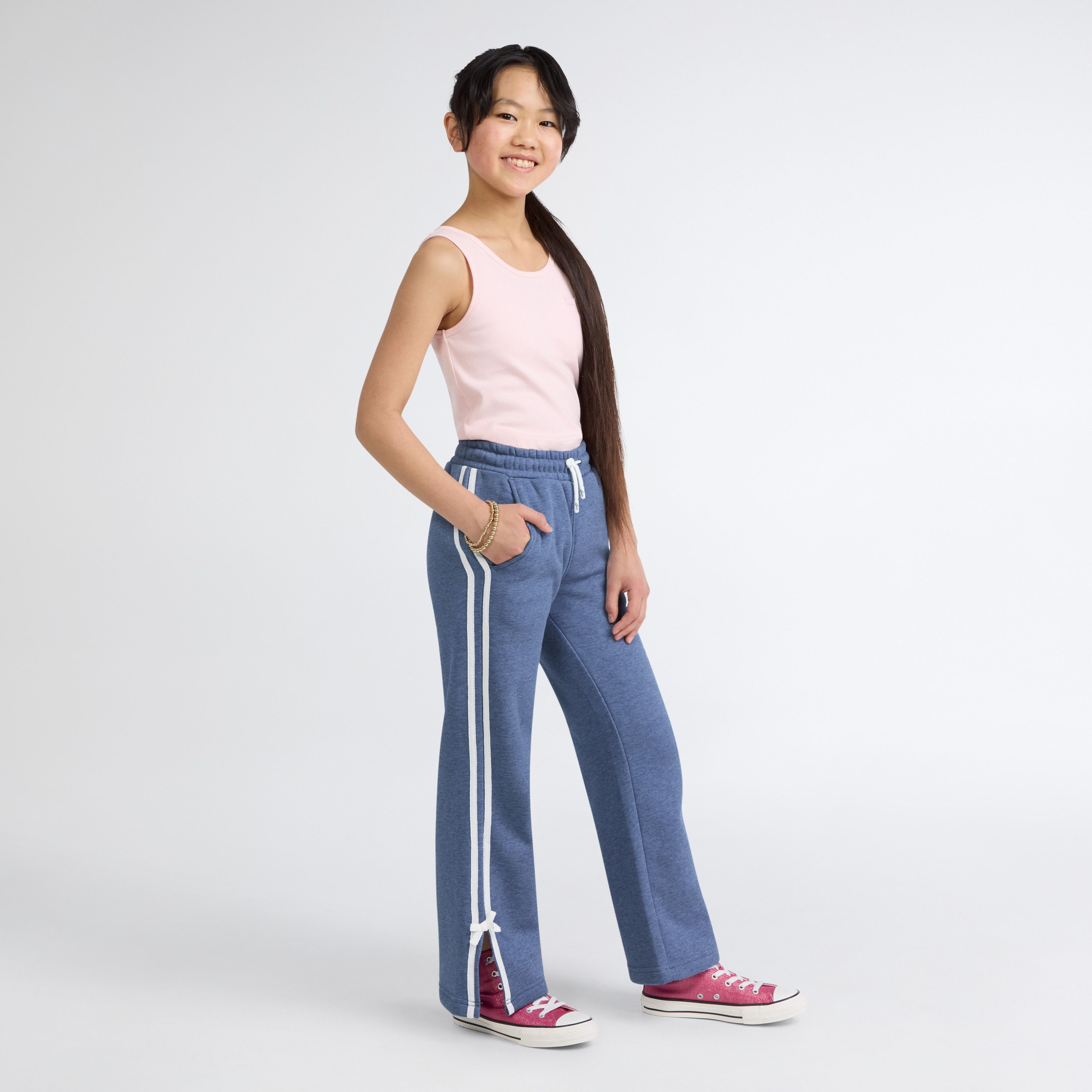 Wide Leg Knit Pants Big Girls 7-16 3