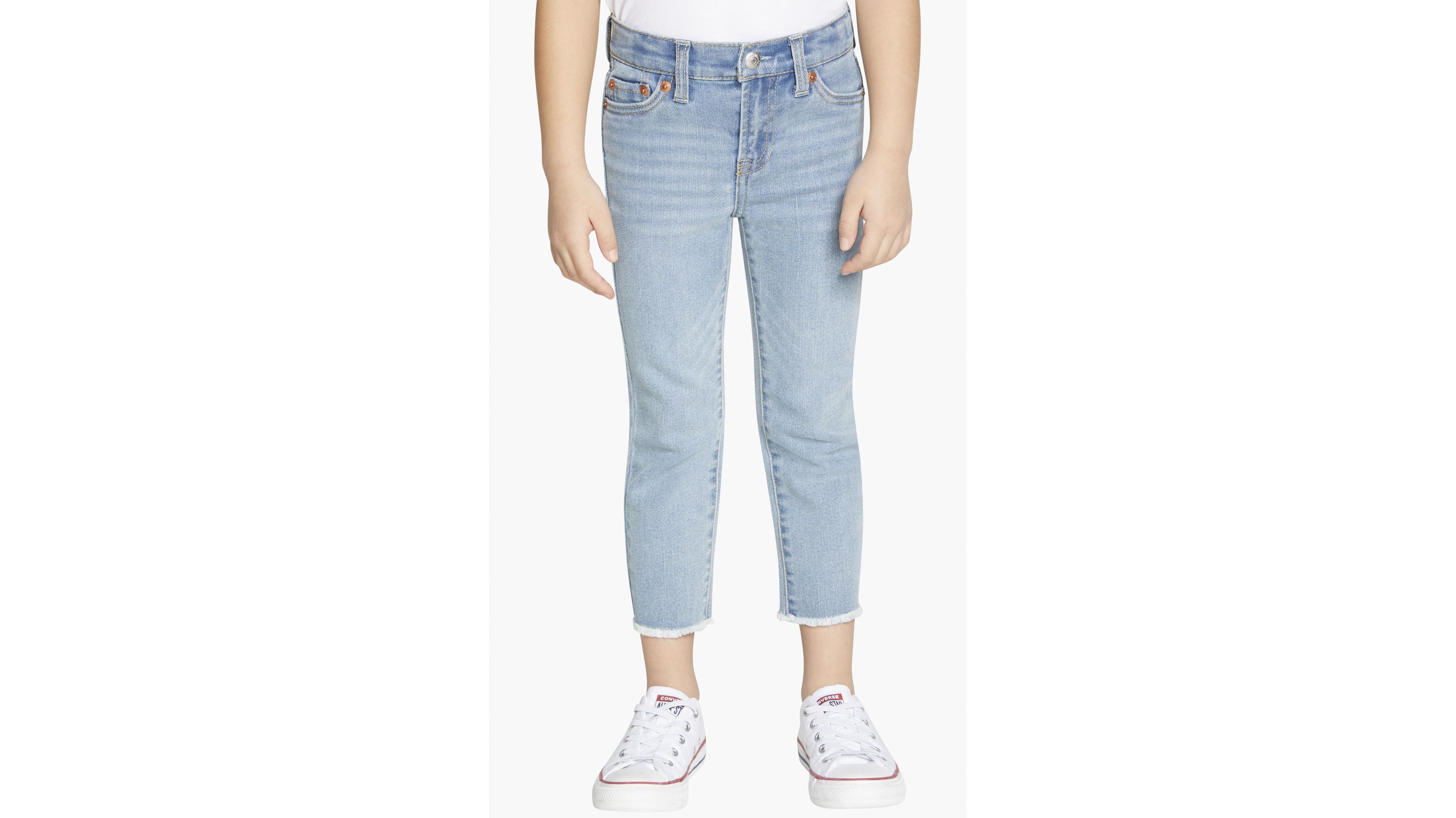 High Rise Ankle Straight Little Girls Jeans 4-6X 1