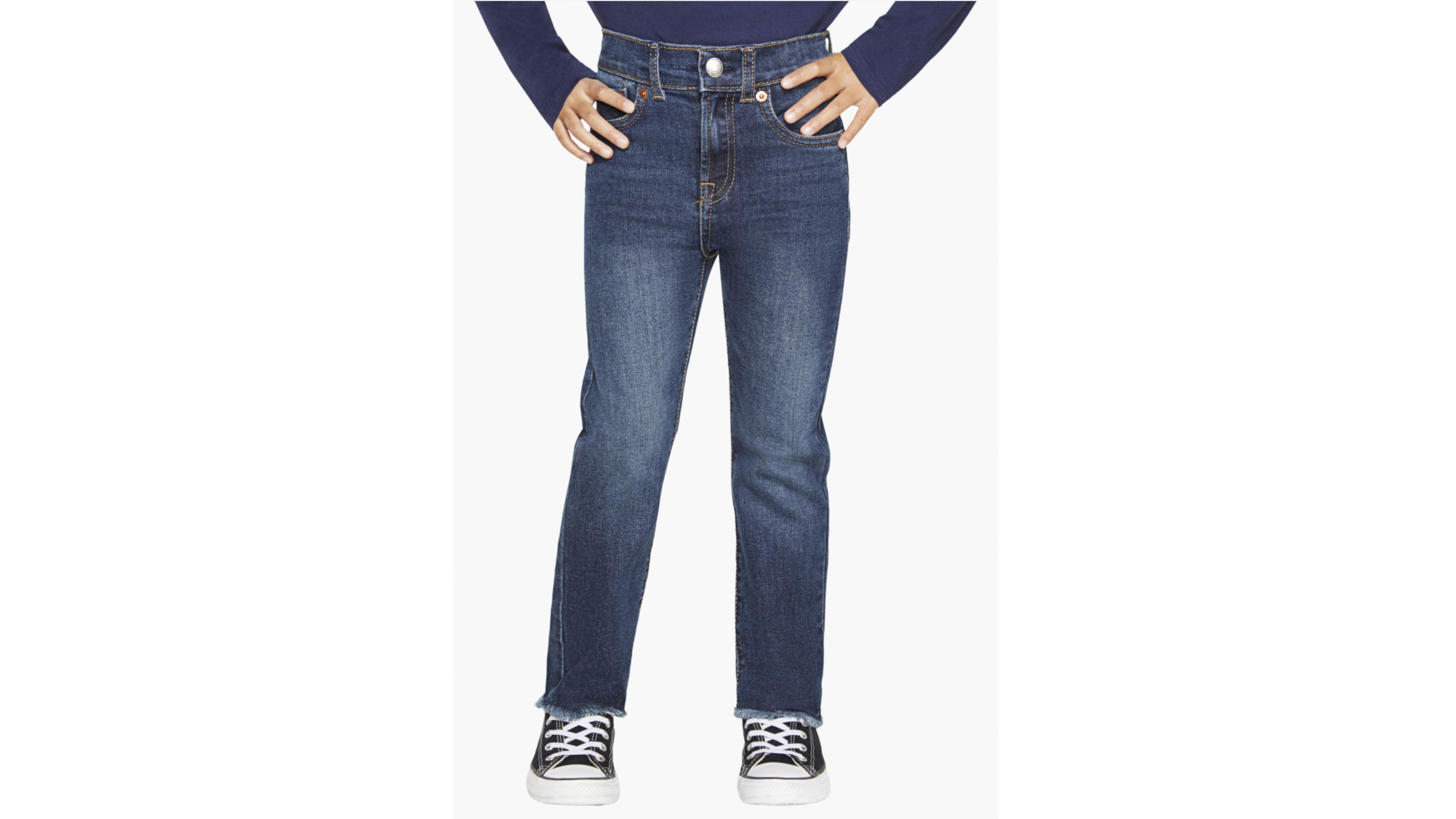 High Rise Ankle Straight Little Girls Jeans 4-6X 1