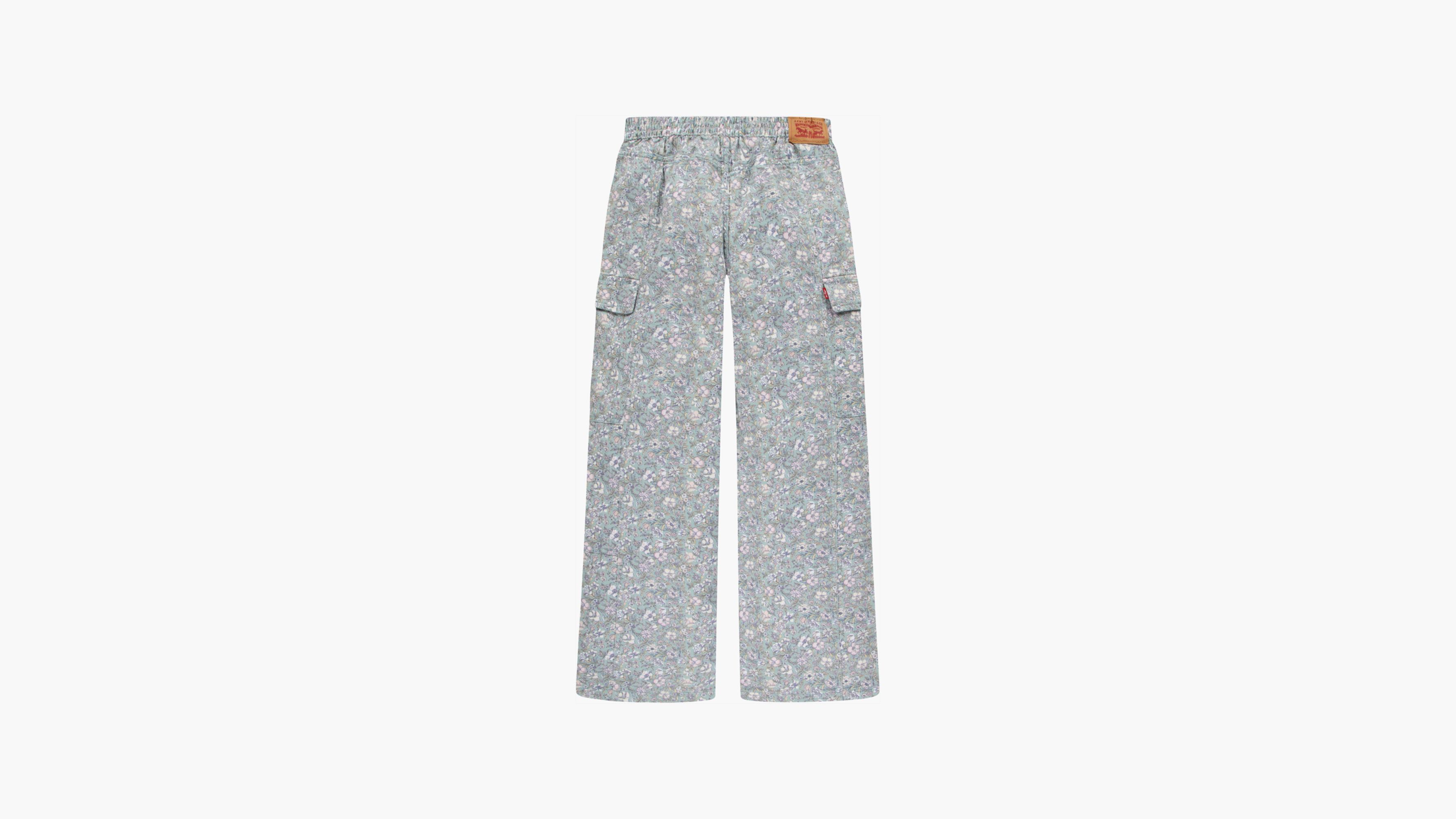 High Rise Baggy Cargo Pants Big Girls 7-16 2