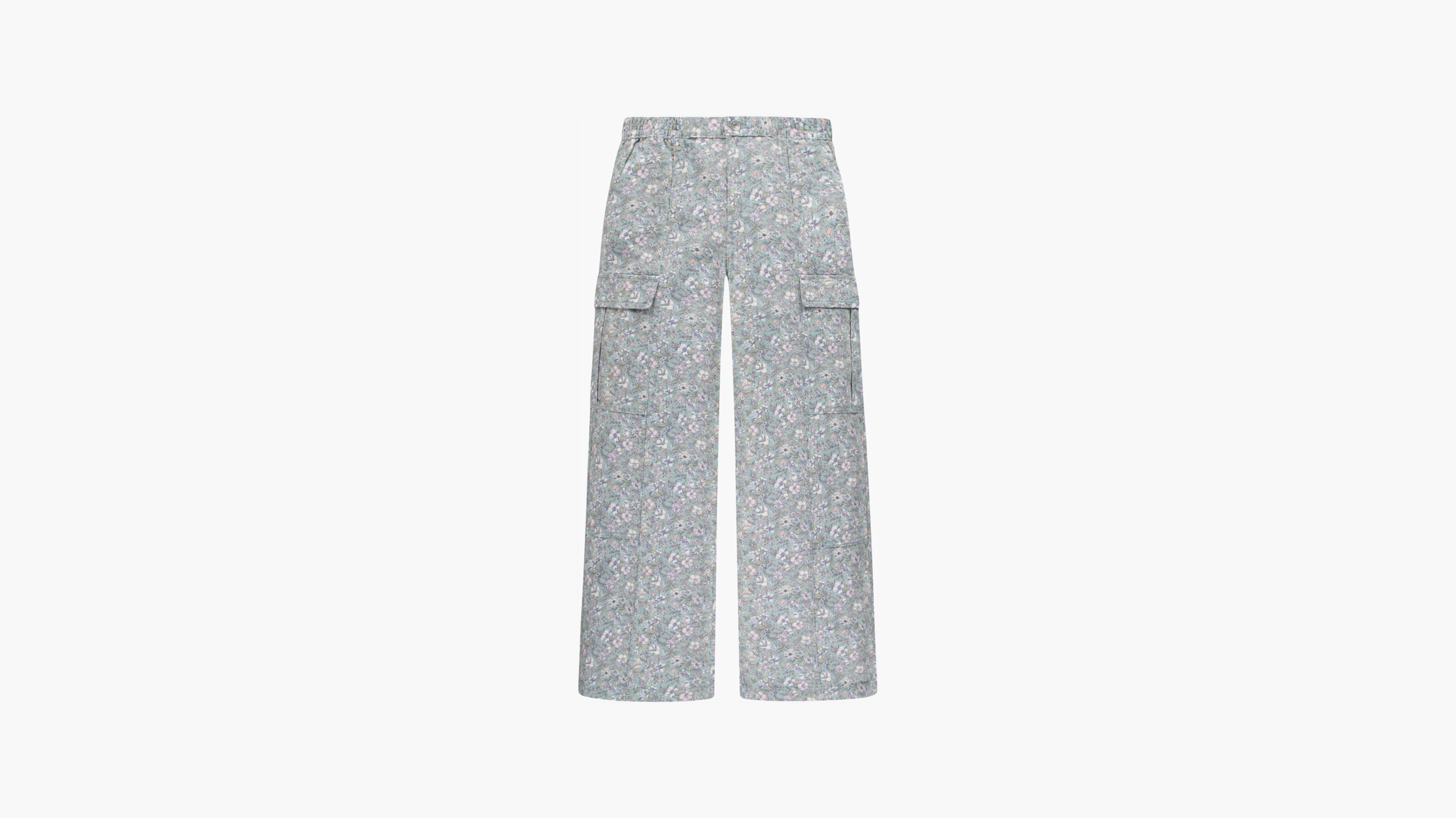 High Rise Baggy Cargo Pants Big Girls 7-16 1