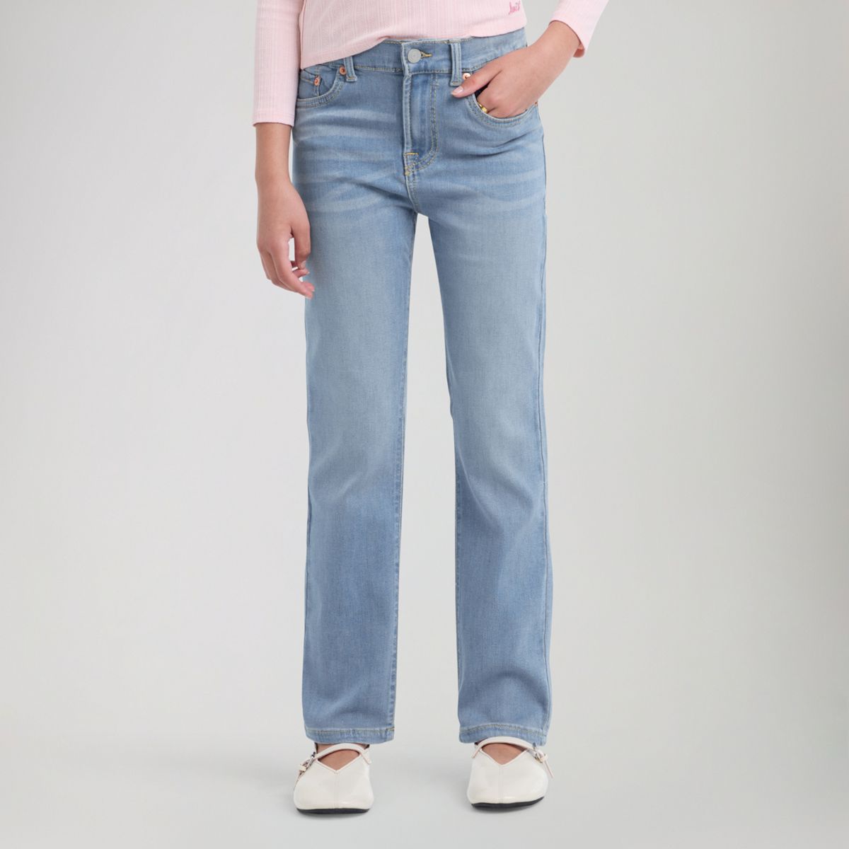 High Rise Straight Big Girls 7-16 — Ferris Wheel - Medium Wash