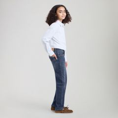 High Rise Straight Big Girls 7-16 — Dark Wave - Dark Wash 4