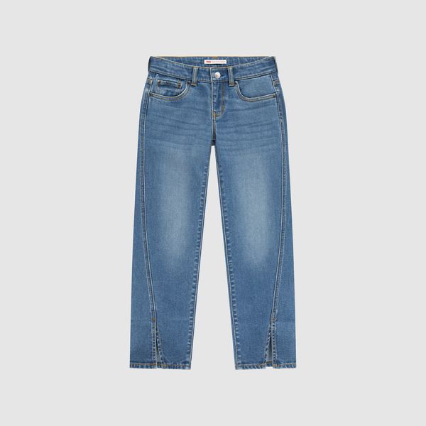 Regular Rise Straight Split Seam Jean Big Girls 7-16 — Lunch Break - Medium Wash