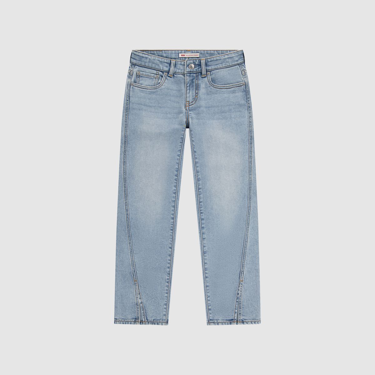 Regular Rise Straight Split Seam Jean Big Girls 7-16 — This And That - Light Wash