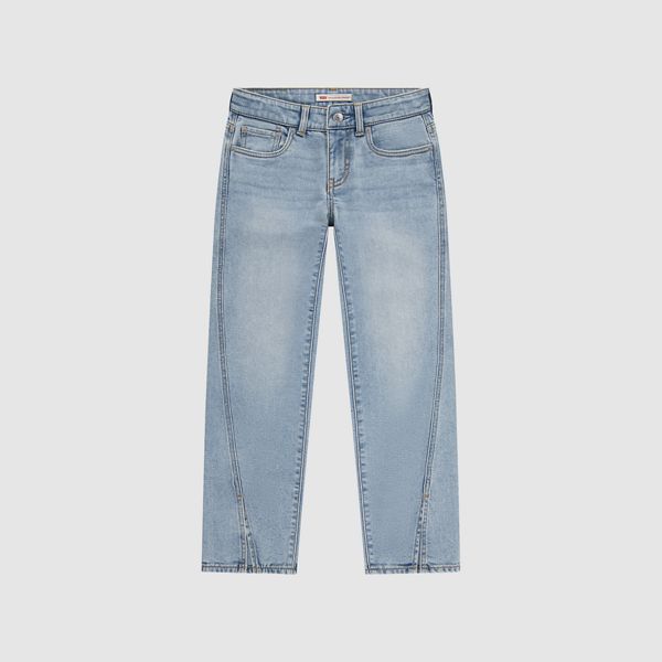 Regular Rise Straight Split Seam Jean Big Girls 7-16 — This And That - Light Wash
