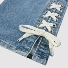 Regular Rise Straight Split Seam Jean Big Girls 7-16 — Black - Black 4