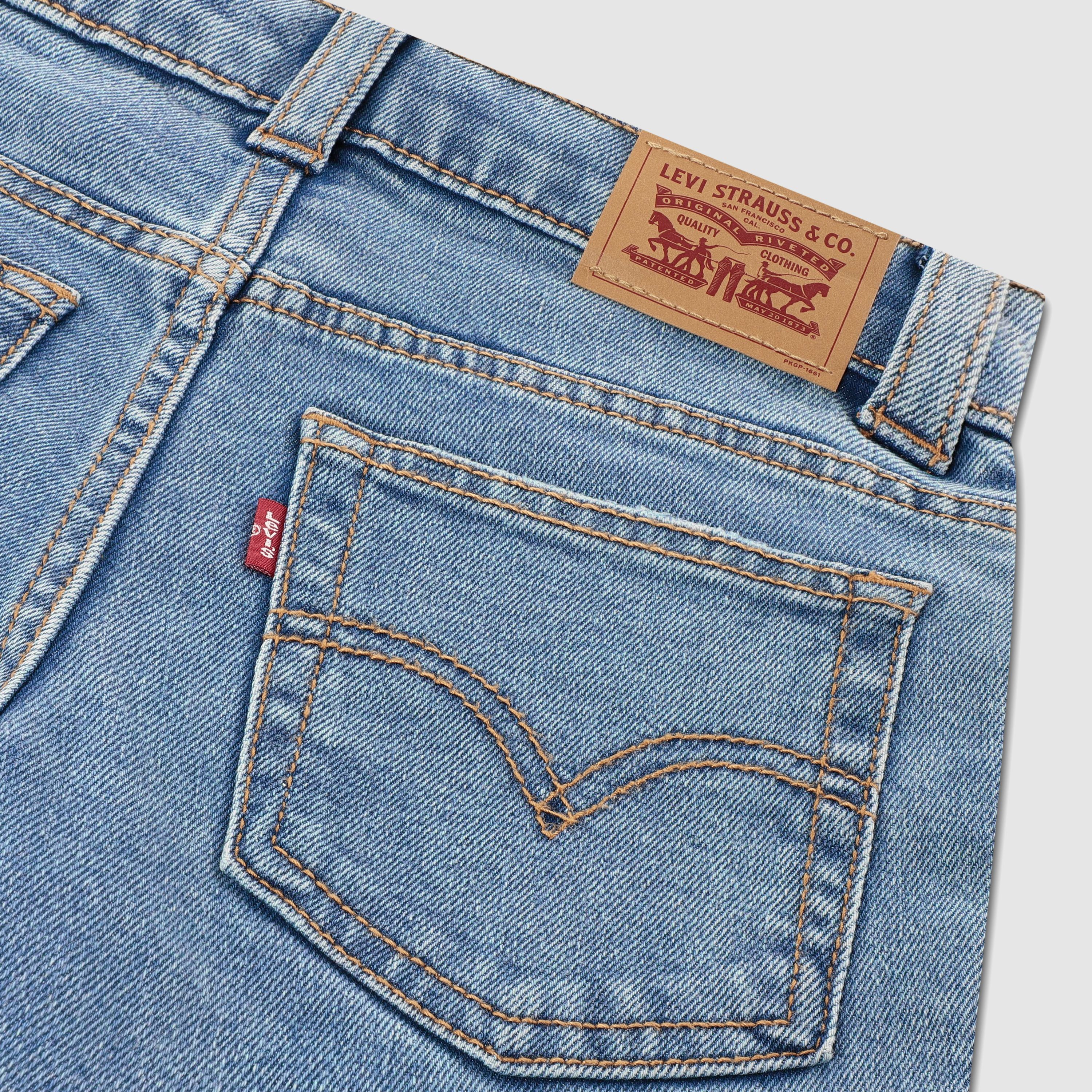 Lace Up High Rise Straight Jeans Big Girls 7-16 5