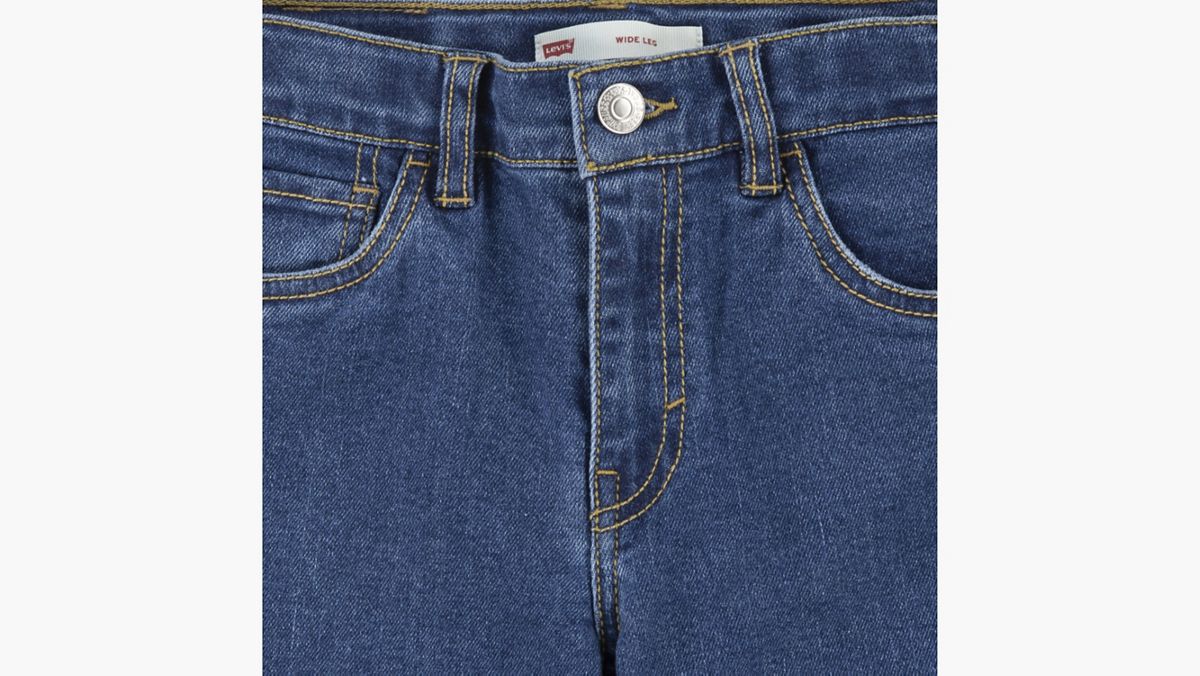 Wide Leg Jeans Big Girls 7-16 — Richards - Dark Wash