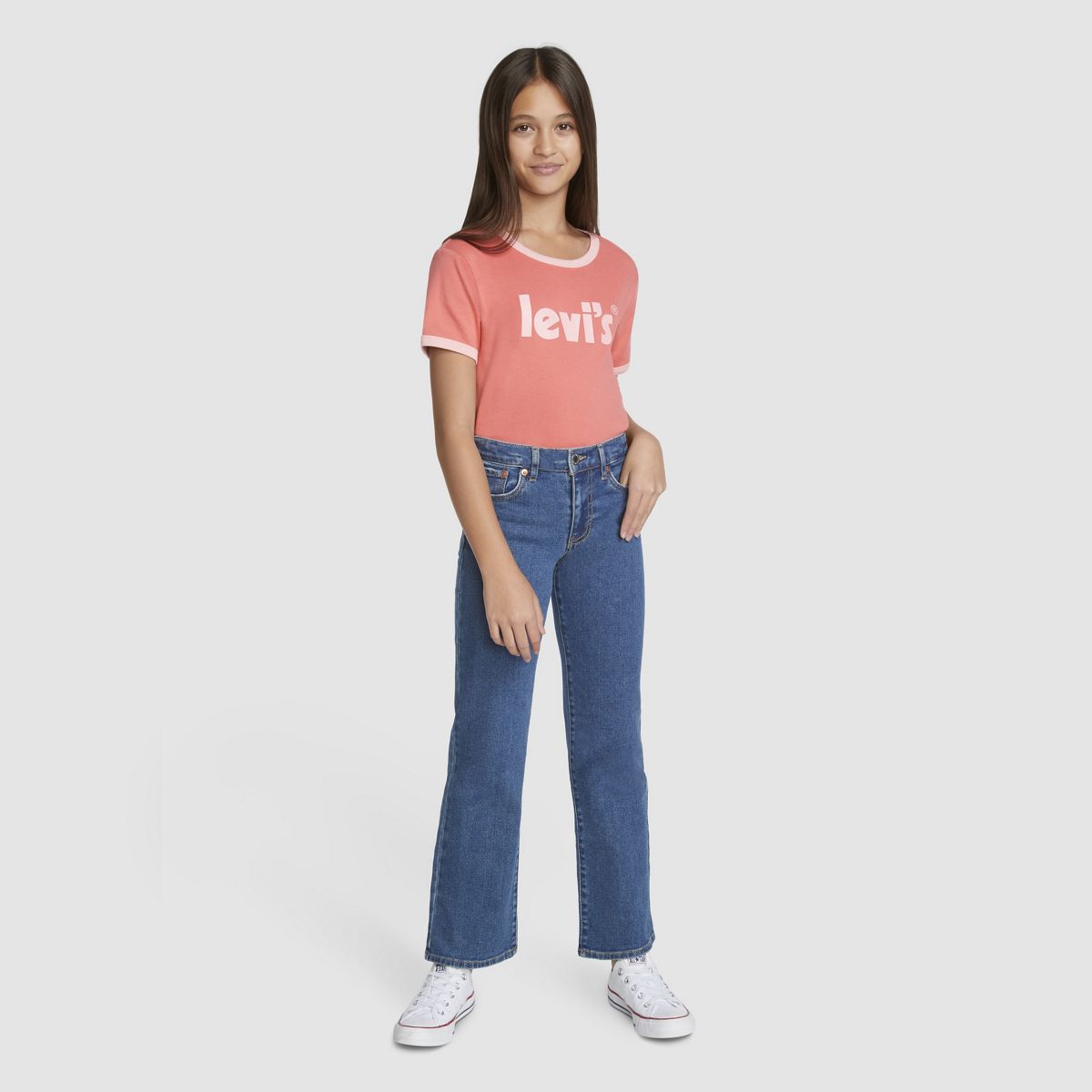Wide Leg Jeans Big Girls 7-16 — Richards - Dark Wash
