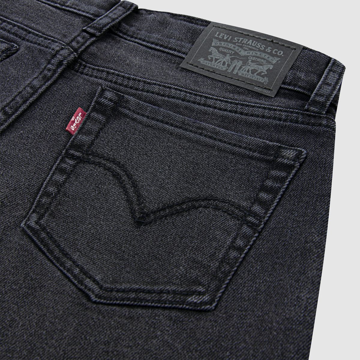 Wide Leg Jeans with embroidery Big Girls 7-16 — Black Stretch