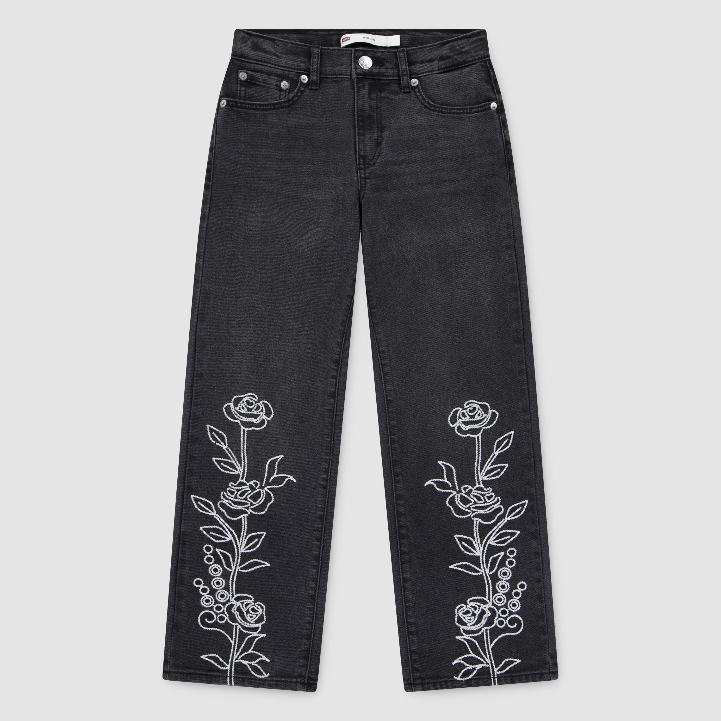 Wide Leg W/ Embroidery Big Girls 8-20 1