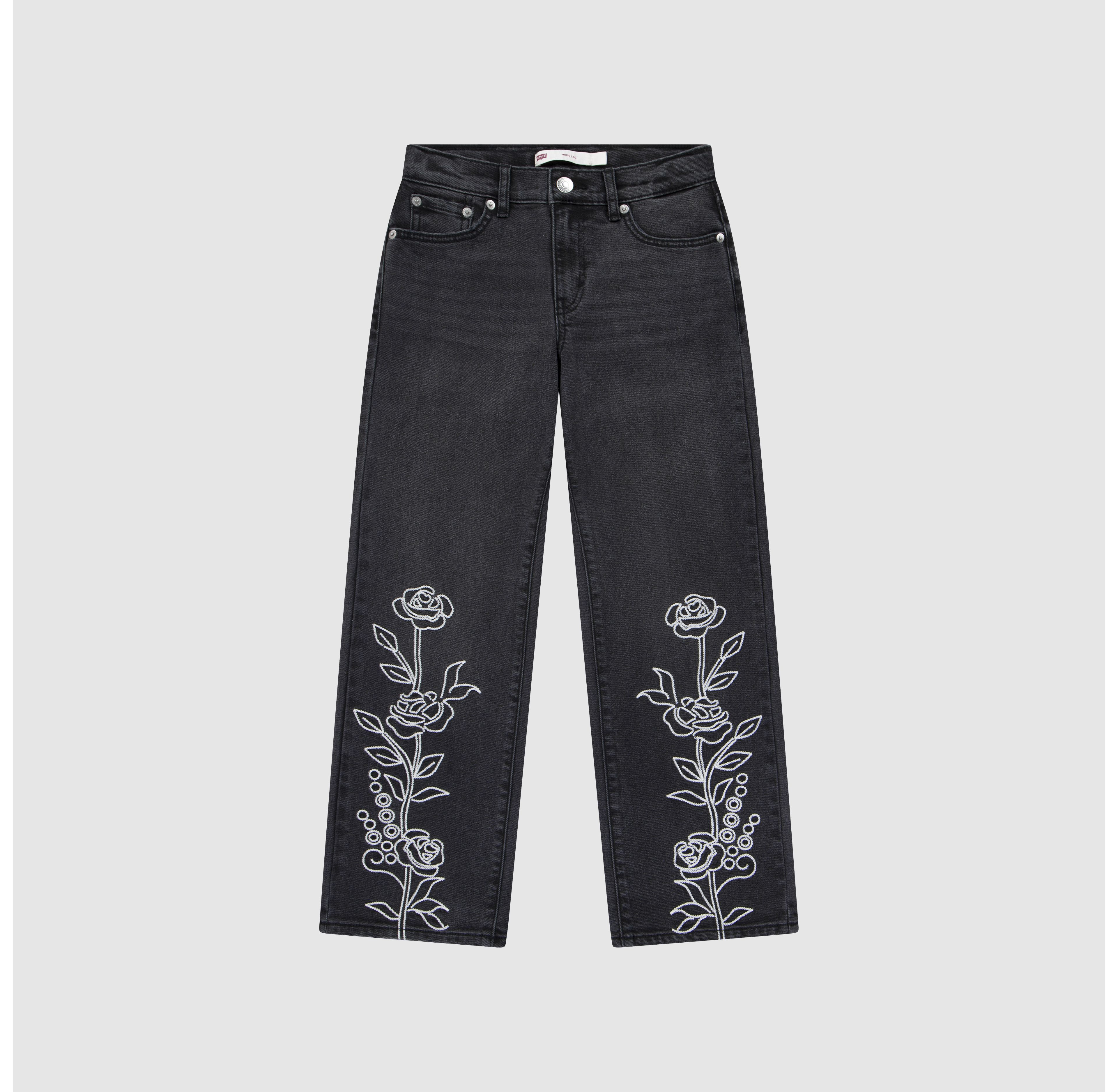 Wide Leg Jeans with embroidery Big Girls 7-16