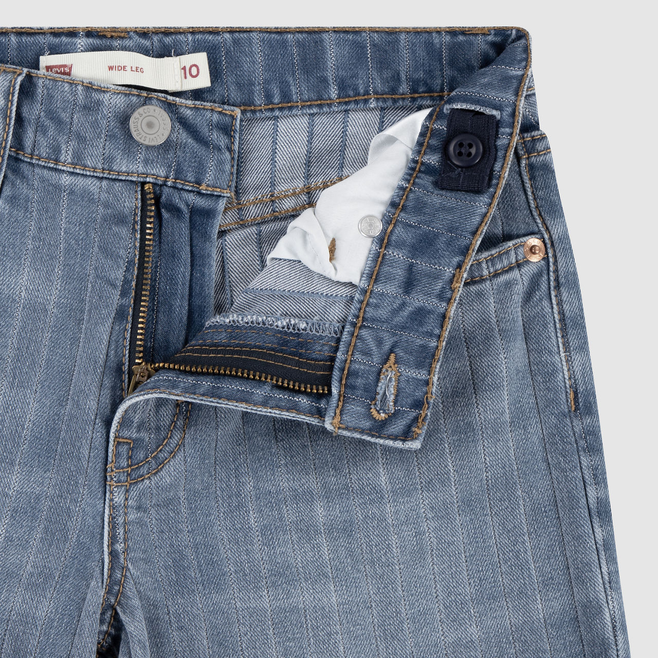 Textured Stripe Wide Leg Big Girls 8-20 4