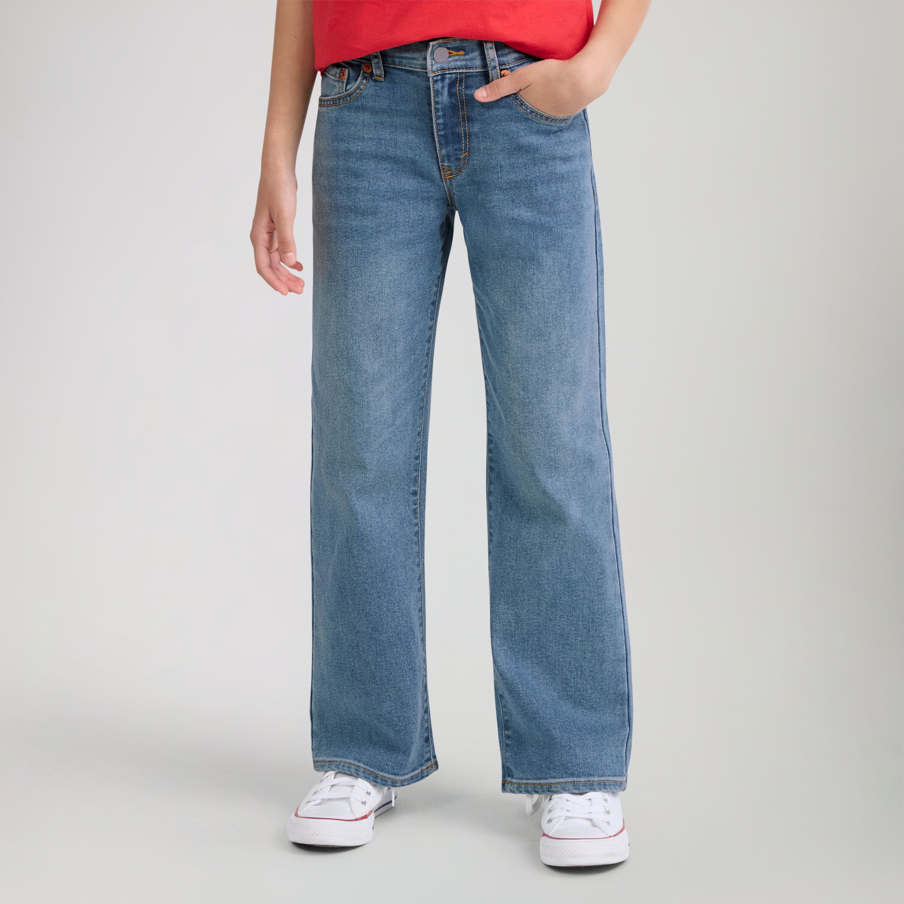 Wide Leg Jeans Big Girls 7-16 5