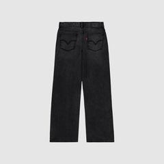 Wide Leg Jeans Big Girls 7-16 — Wish me Luck - Black 7