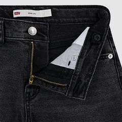 Wide Leg Jeans Big Girls 7-16 — Wish me Luck - Black 8