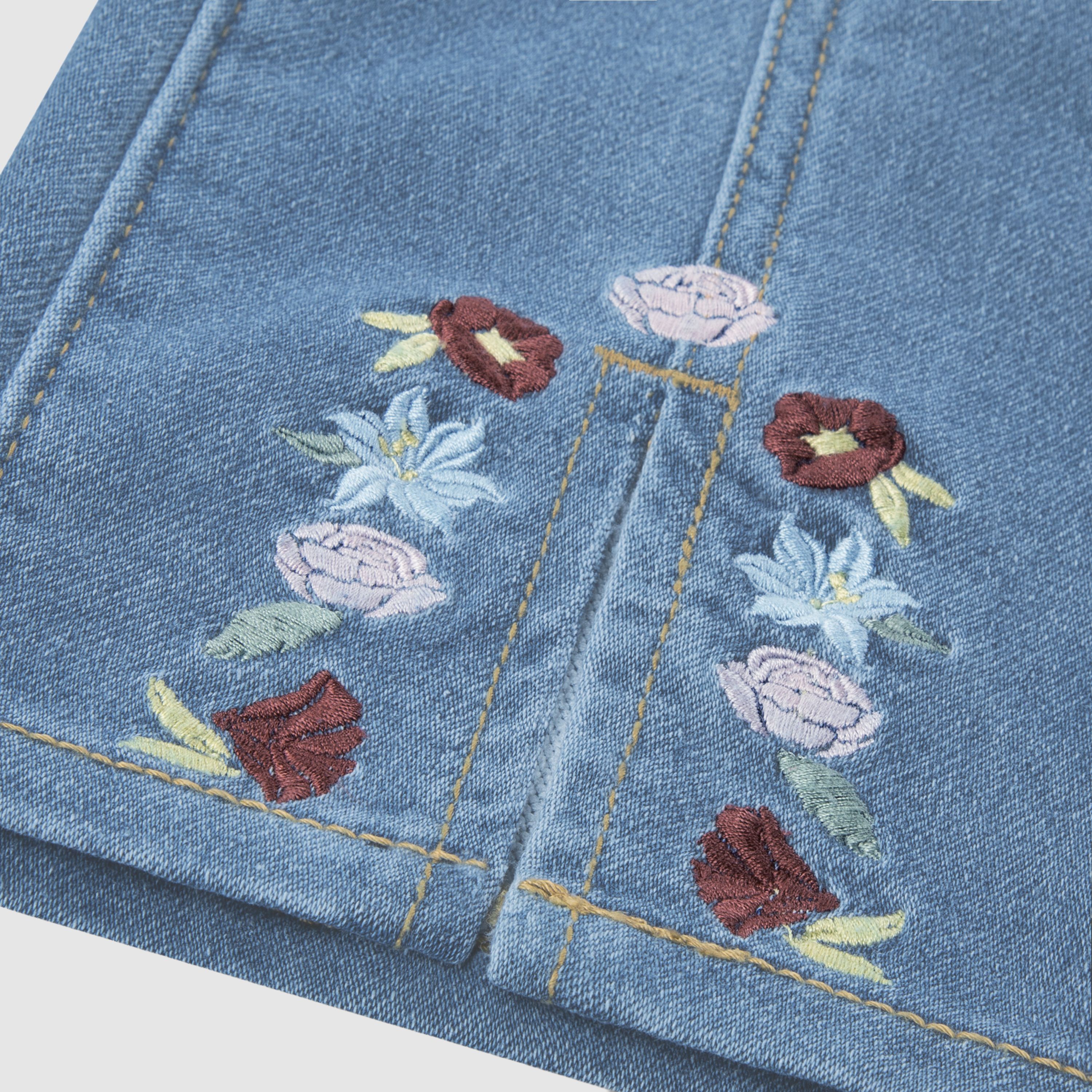 Dobby Pull On Wide Leg Toddler 2T-4T Jeans 3