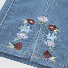 Dobby Pull On Wide Leg Toddler 2T-4T Jeans — Drew Me In - Medium Wash 3