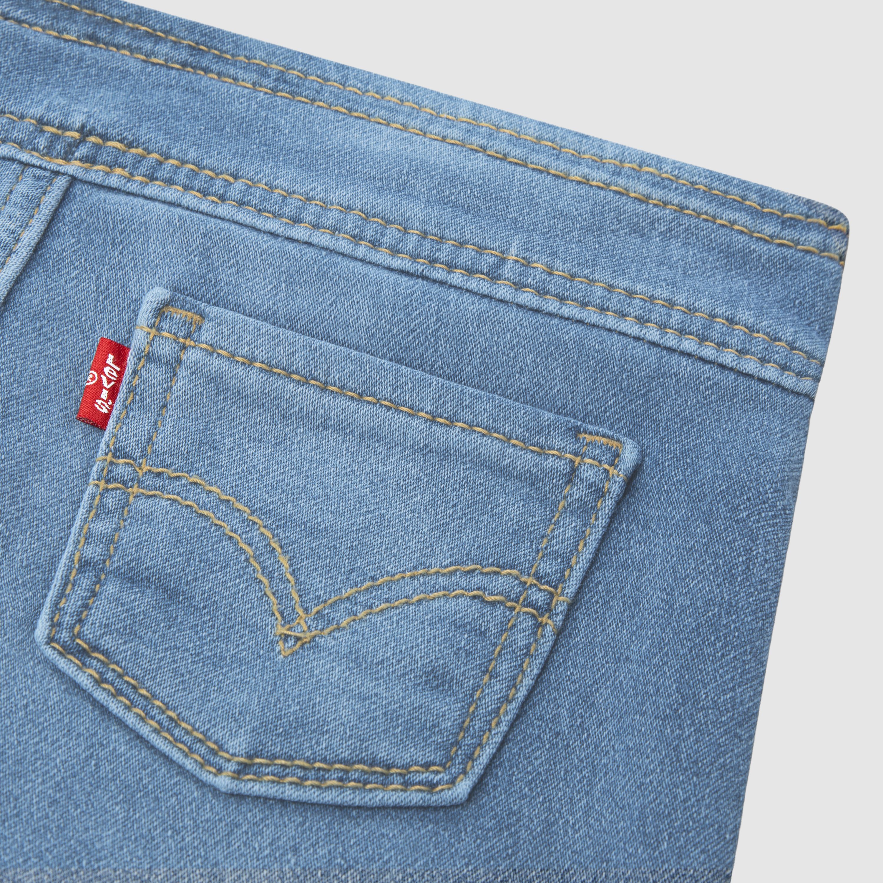 Dobby Pull On Wide Leg Toddler 2T-4T Jeans 4