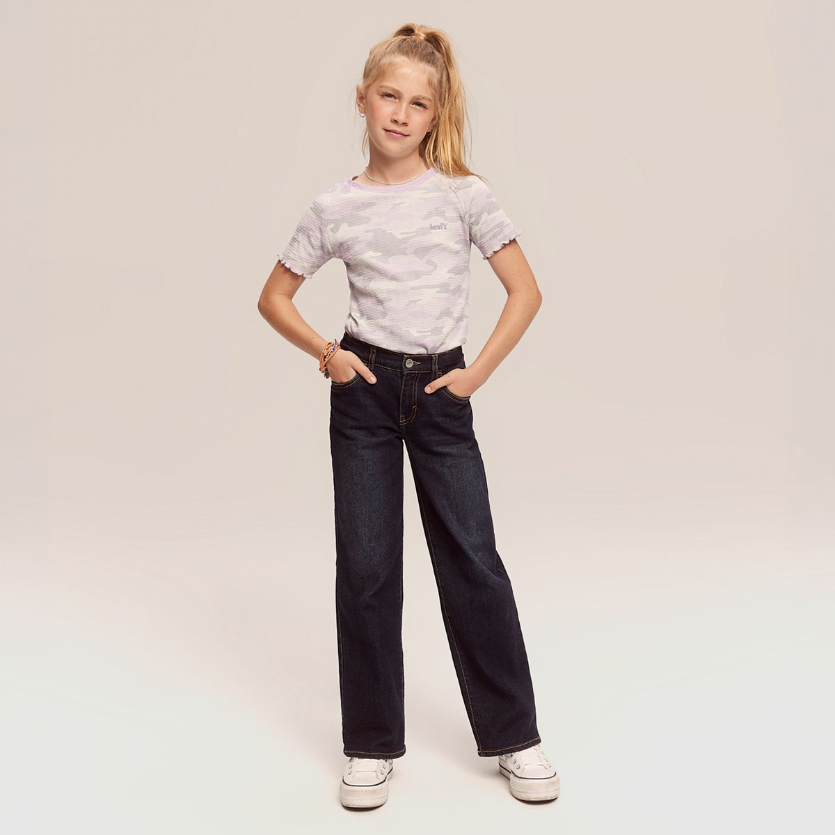 Wide Leg Jeans Little Girls 4-6 — Legacy - Dark Wash