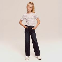 Wide Leg Jeans Little Girls 4-6 — Legacy - Dark Wash 2