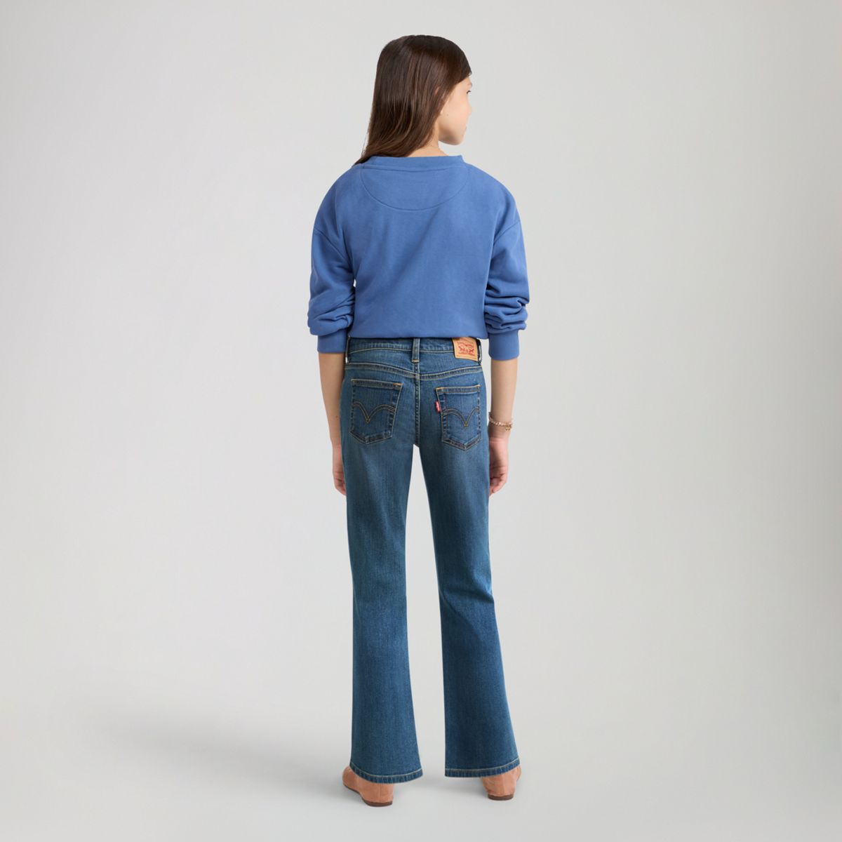 Classic Bootcut Jeans Big Girls 7-16 — Lapis Awe - Medium Wash