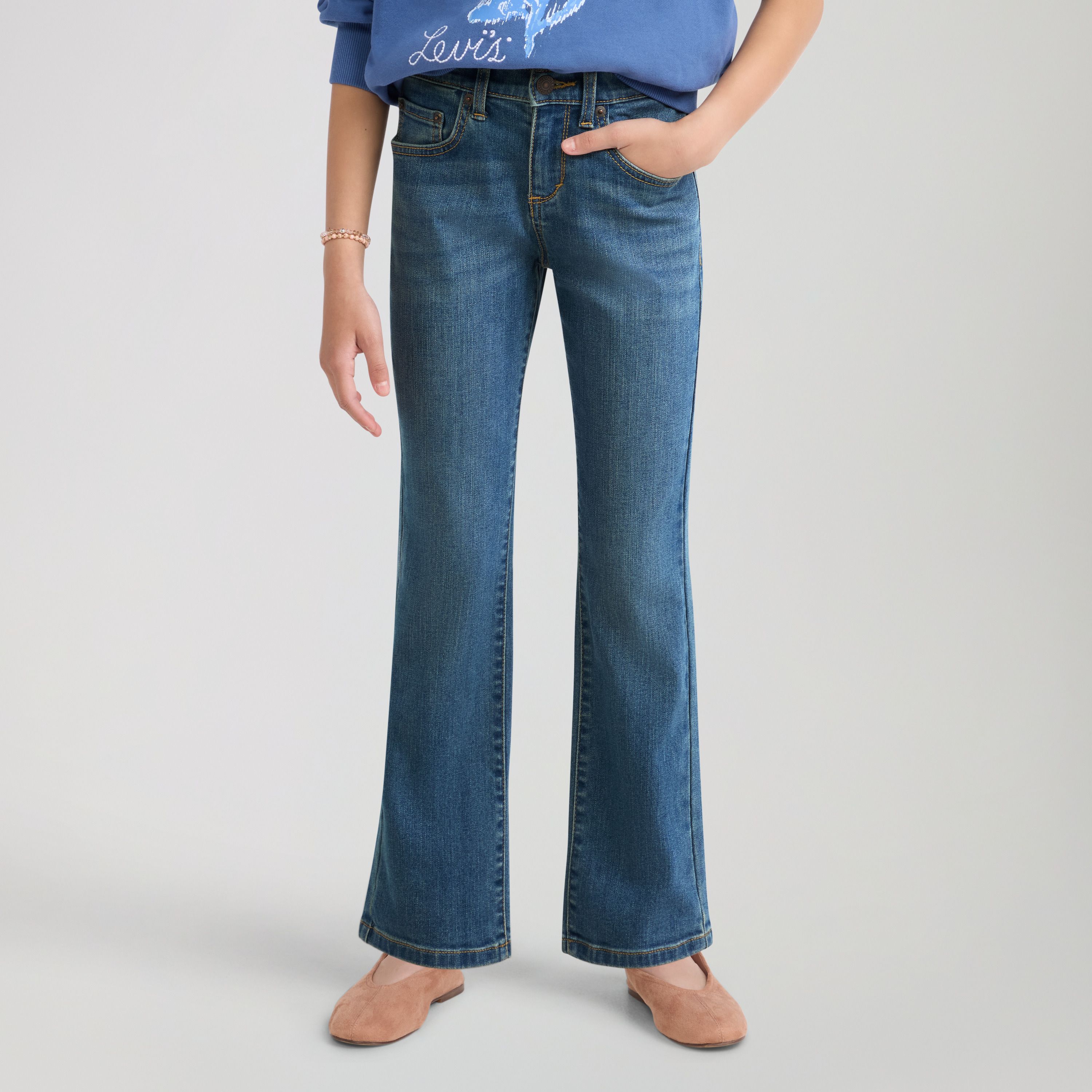 Classic Bootcut Jeans Big Girls 7-16 5