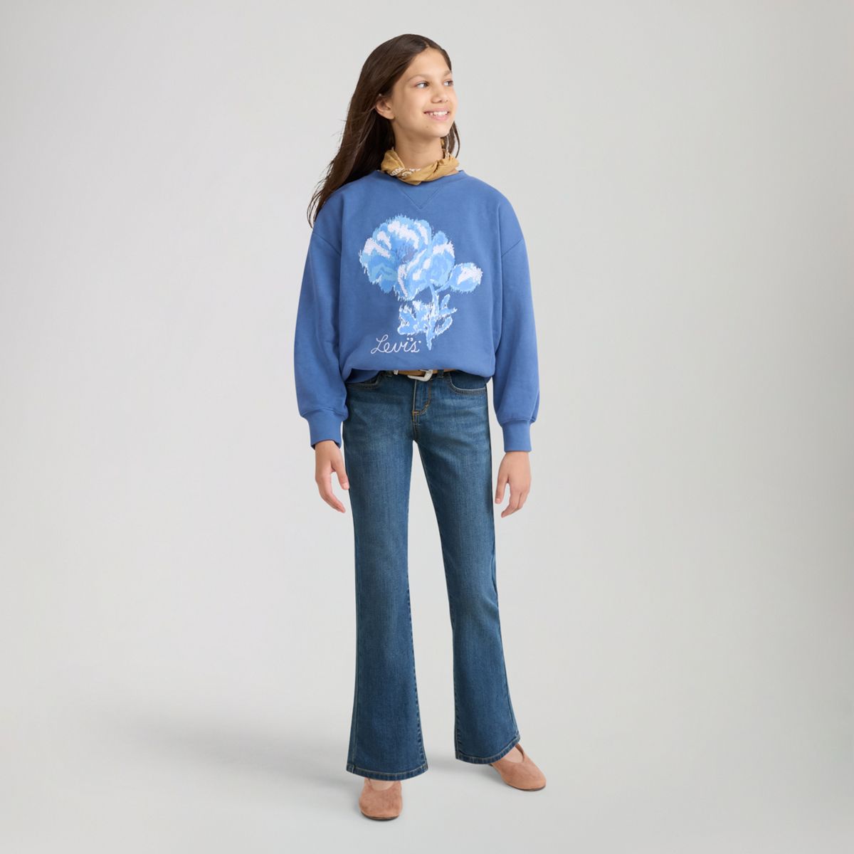 Classic Bootcut Jeans Big Girls 7-16 — Lapis Awe - Medium Wash
