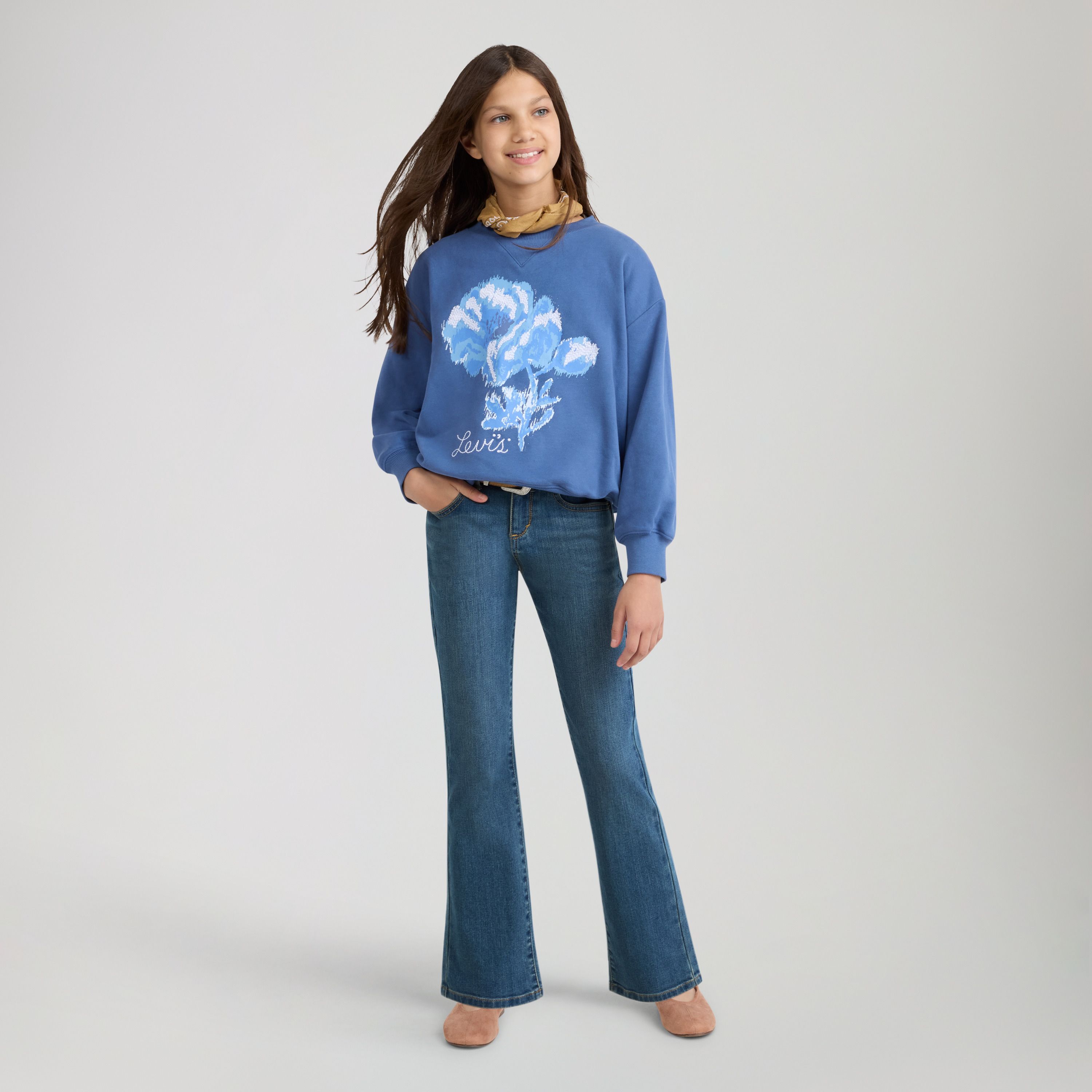 Classic Bootcut Jeans Big Girls 7-16 1