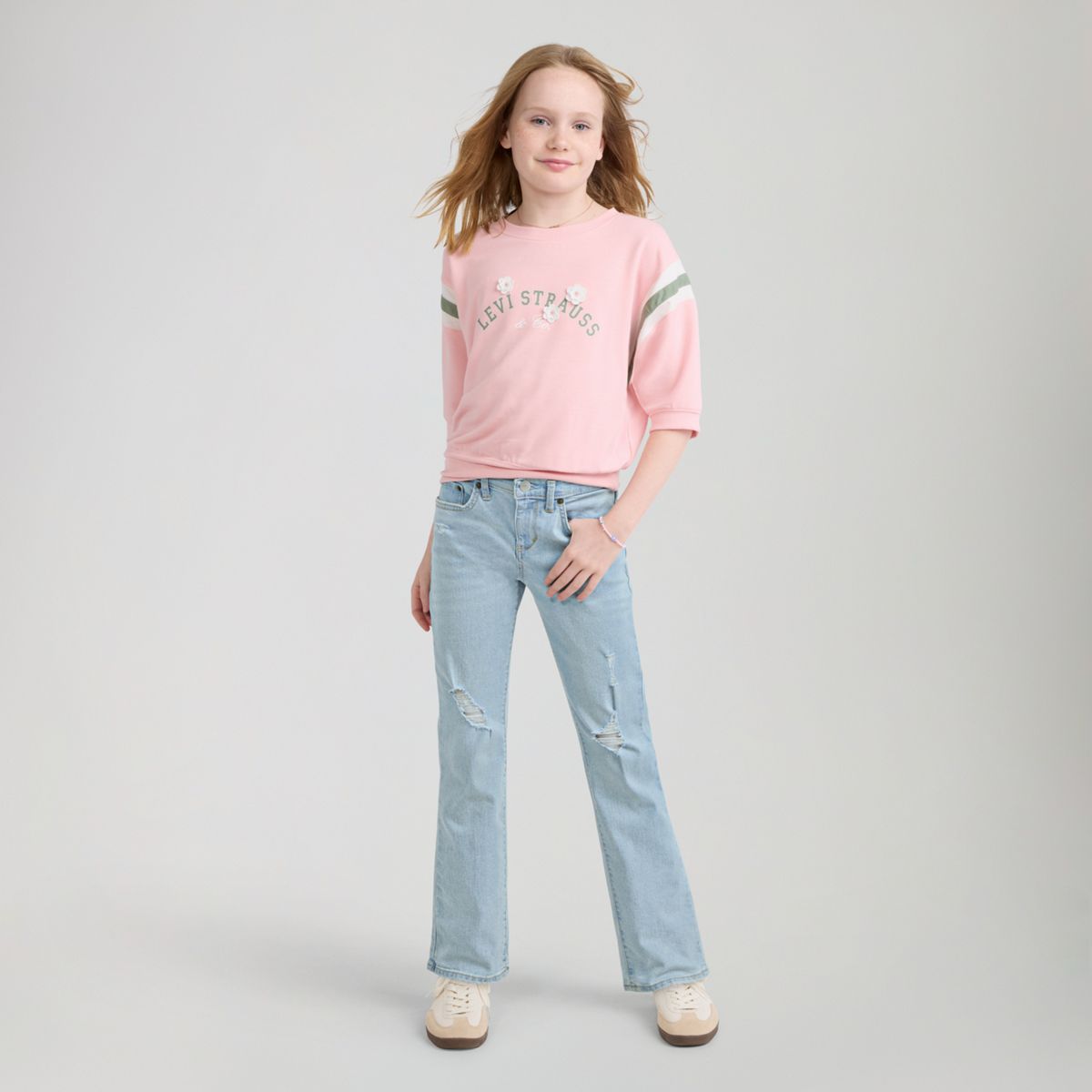 Classic Bootcut Jeans Big Girls 7-16 — After Glow - Light Wash