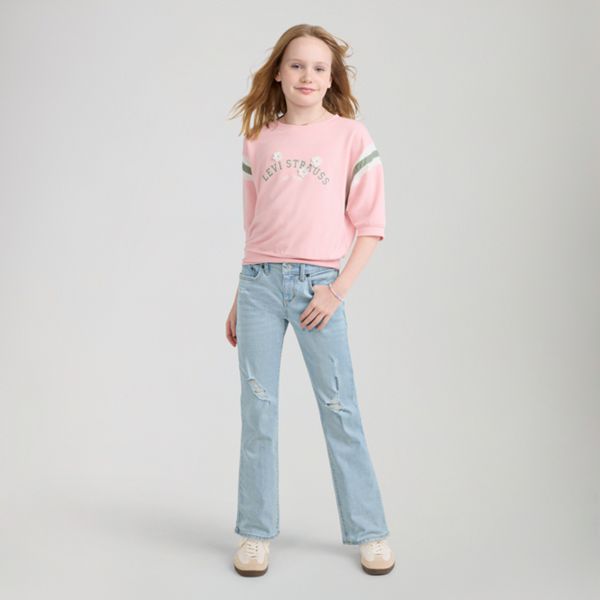 Classic Bootcut Jeans Big Girls 7-16 — After Glow - Light Wash