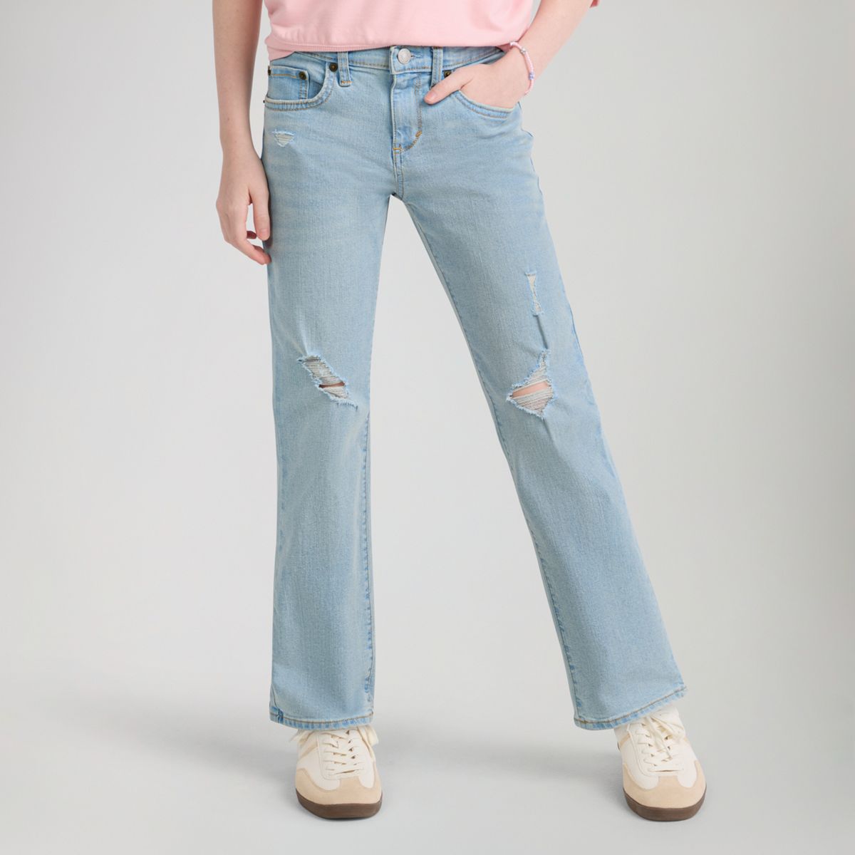 Classic Bootcut Jeans Big Girls 7-16 — After Glow - Light Wash