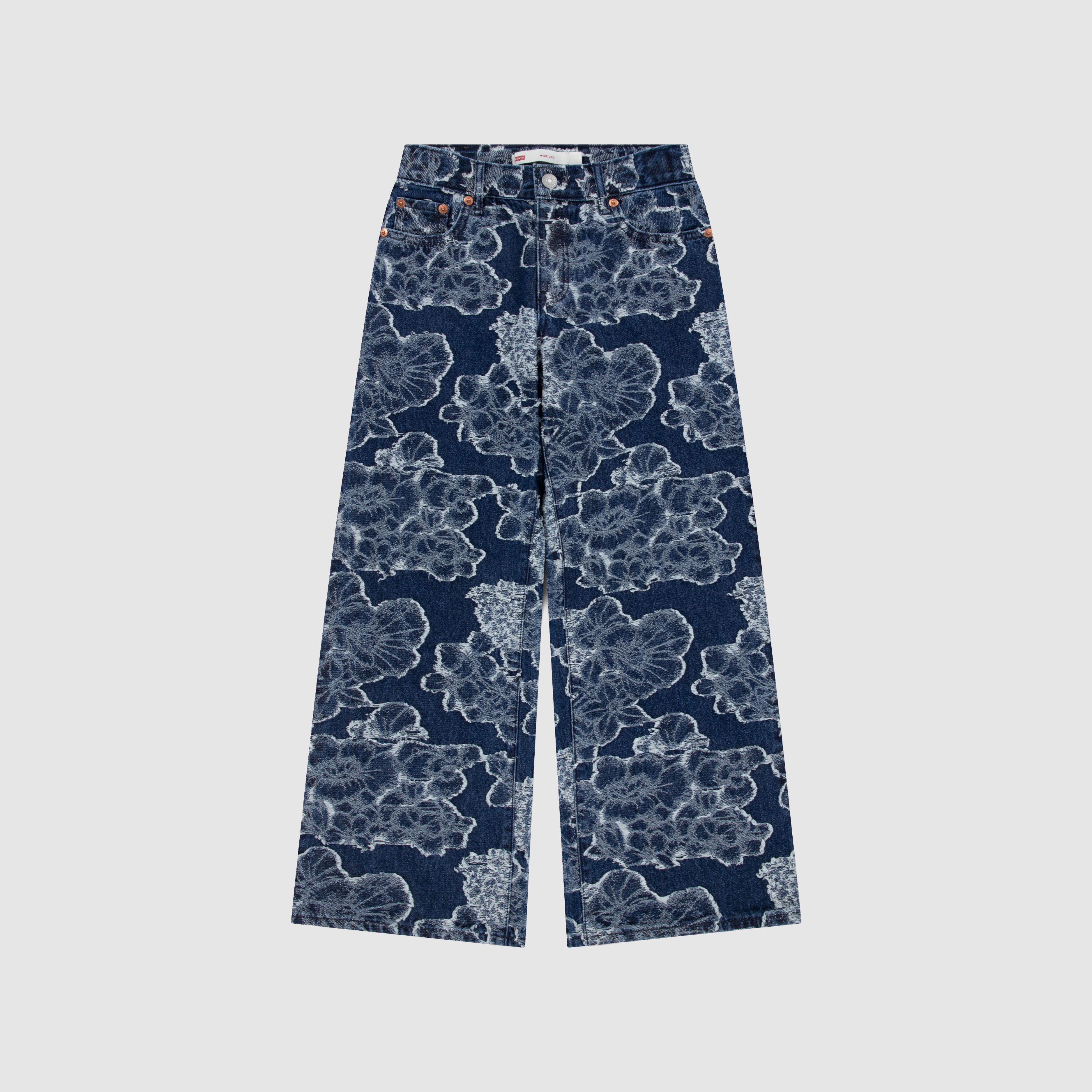 Floral Jacquard Wide Leg Big Girls 7-16 1