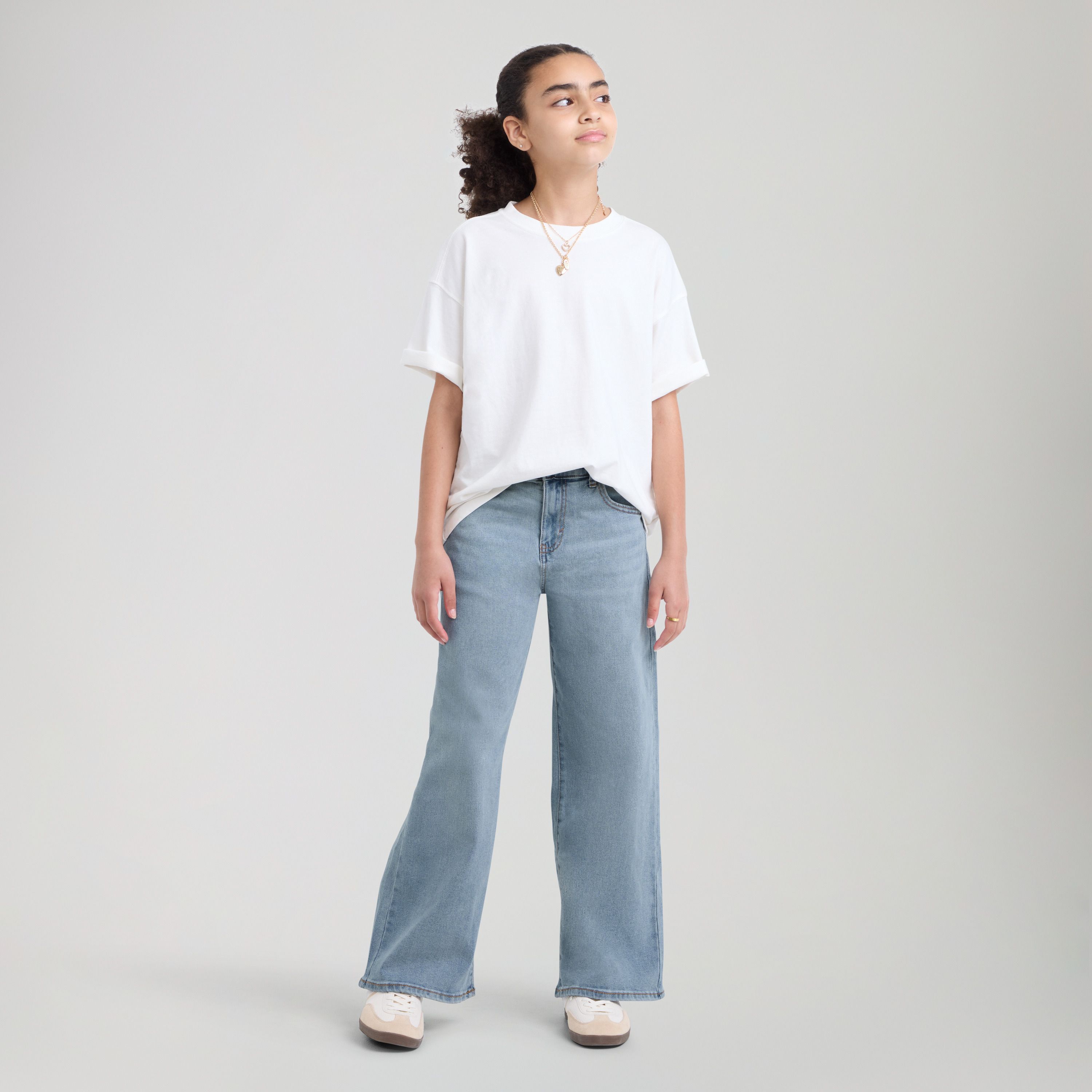 Wide Leg Jeans Big Girls 7-16 5