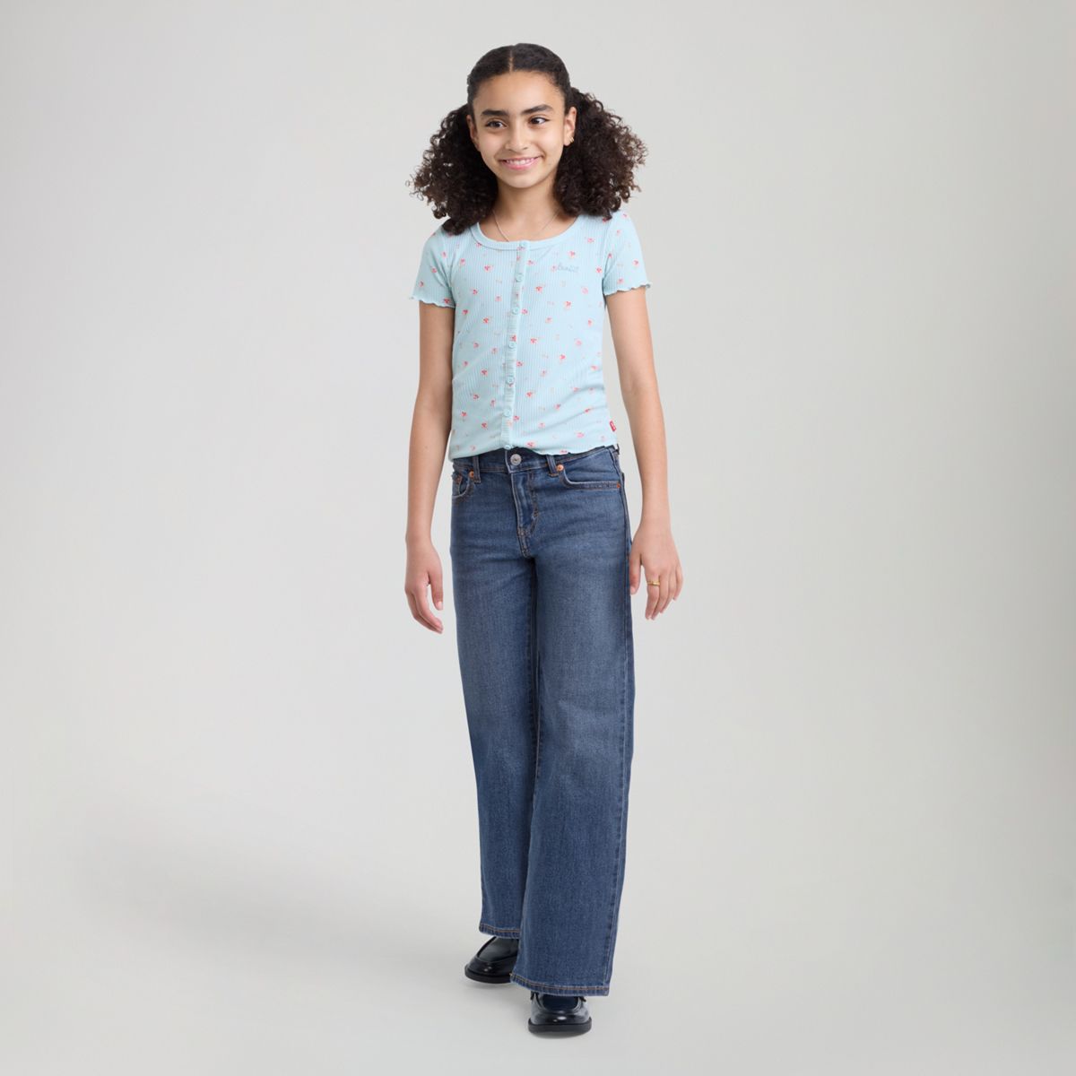 Wide Leg Jeans Big Girls 7-16 — Lasso - Medium Wash